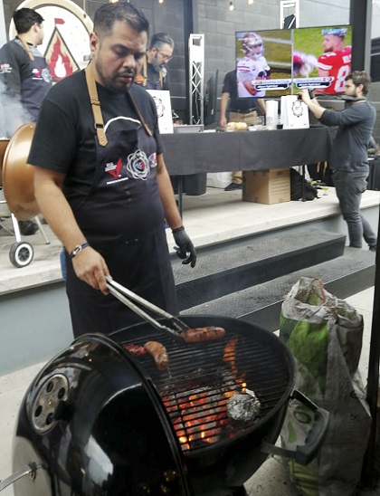 USMEF grilled and served U.S. beef and pork during Super Bowl events in Aguascalientes, Mexico